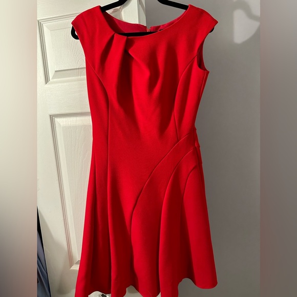 Red Crepe Dress - Picture 4 of 5